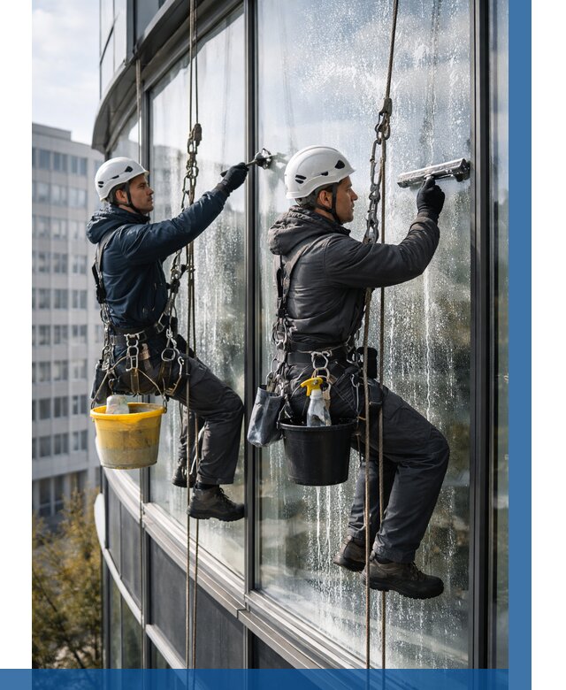 Мойка панорамных окон в Карталах от 365 р. заказать у ВЫСОТНИК-Крт