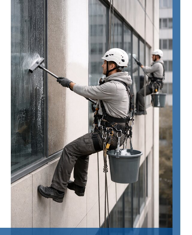 Мойка фасадов зданий в Карталах под ключ от 365 р. | ВЫСОТНИК-Крт