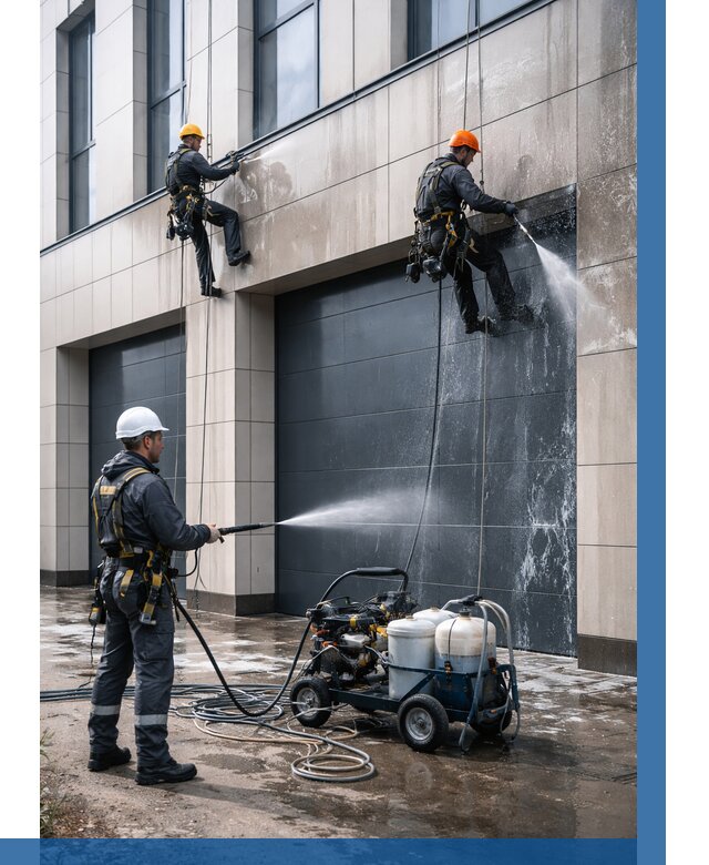 Послестроительная мойка фасада в Карталах от 313 р. | ВЫСОТНИК-Крт