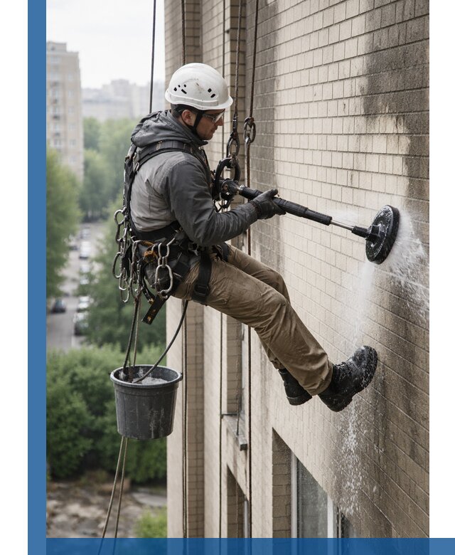 Очистка фасада от копоти в Карталах профессионально и безопасно