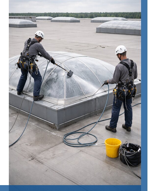 Мойка зенитных фонарей в Карталах, заказать от 4694 р. | ВЫСОТНИК-Крт