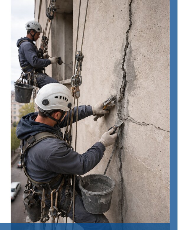 Заделка трещин на фасаде в Карталах от 939 р. | ВЫСОТНИК-Крт