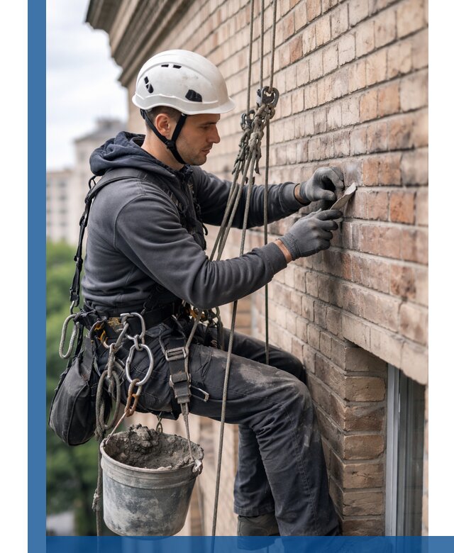 Качественный ремонт кирпичной кладки фасада в Карталах с гарантией