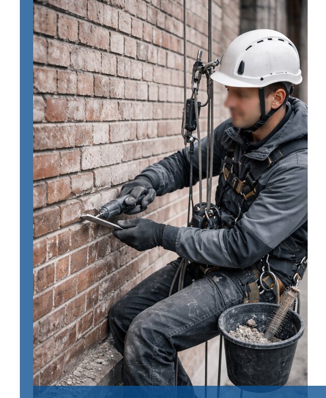 Расшивка кирпичных швов фасадов и стен, ремонт в Карталах