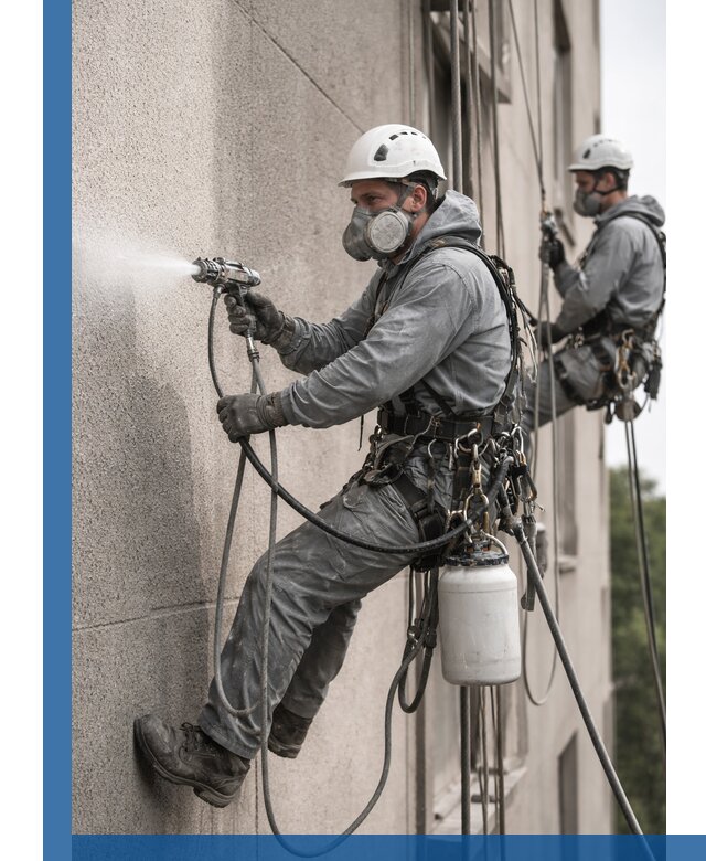 Безвоздушная покраска фасадов зданий в Карталах профессионально