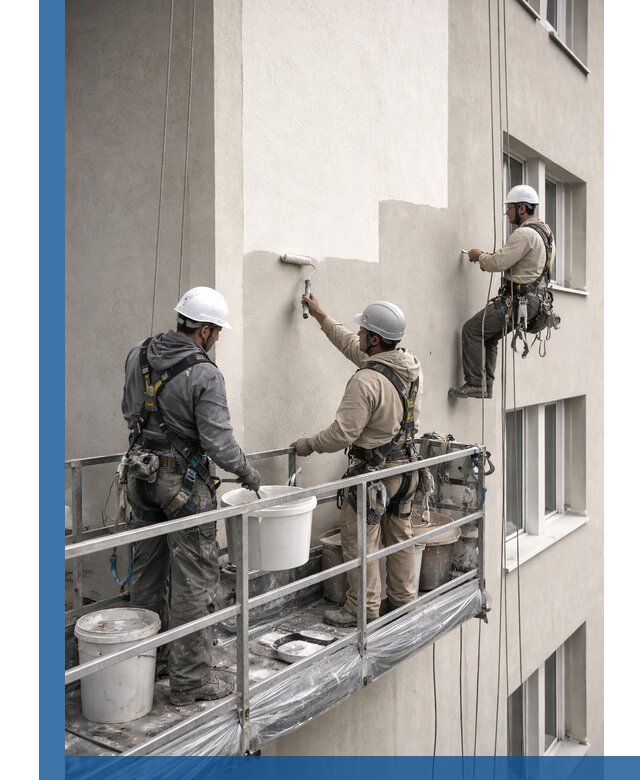 Покраска оштукатуренного фасада в Карталах под ключ с гарантией