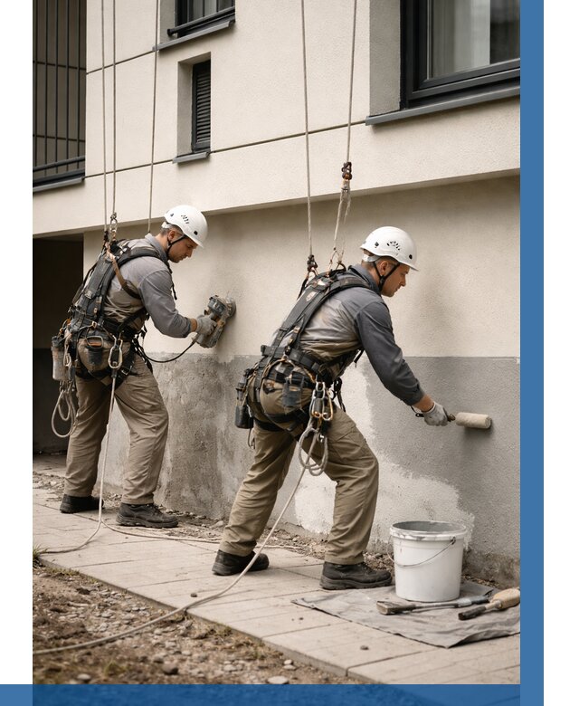 Окраска цоколя здания в Карталах от 469 р. под ключ | ВЫСОТНИК-Крт