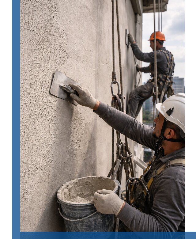 Декоративная штукатурка фасада с утеплением и защитой в Карталах