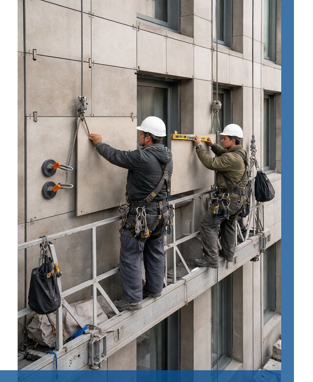 Монтаж керамогранита на фасад в Карталах от 2608 р. | ВЫСОТНИК-Крт