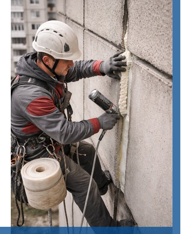 Утепление межпанельных швов в Карталах от 730 р. | ВЫСОТНИК-Крт