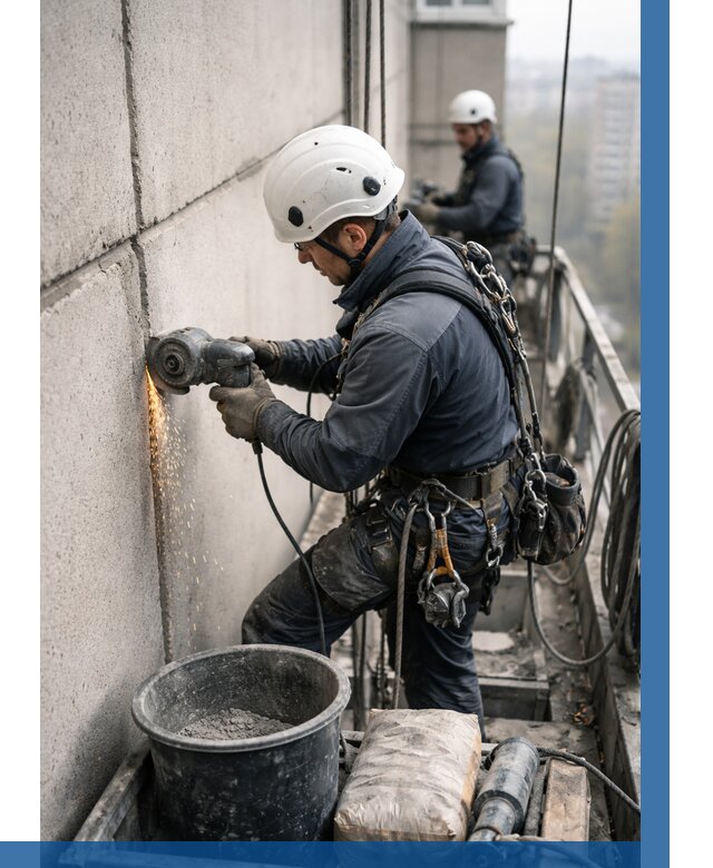 Штробление межпанельных швов в Карталах от 1252 р. | ВЫСОТНИК-Крт