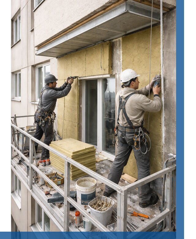 Утепление балкона снаружи в Карталах от 1669 р. под ключ ВЫСОТНИК-Крт