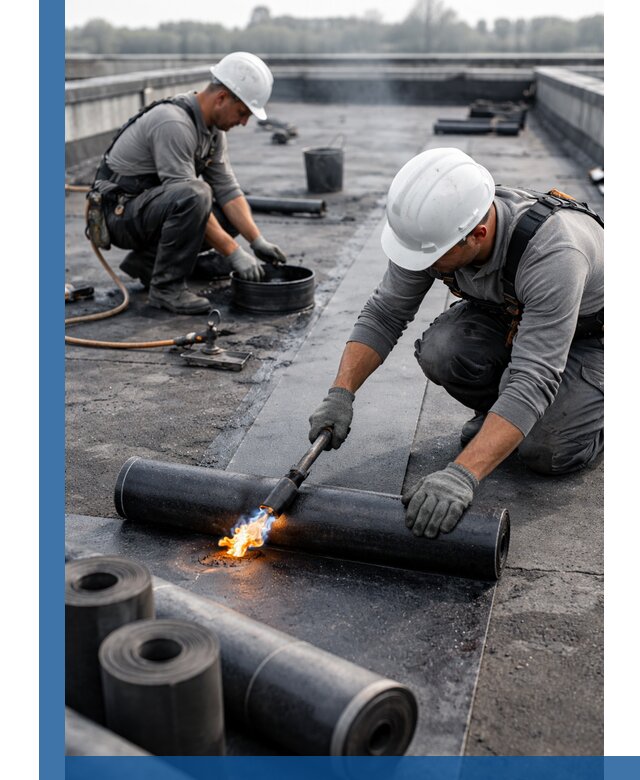 Ремонт рулонной кровли в Карталах герметизация и восстановление