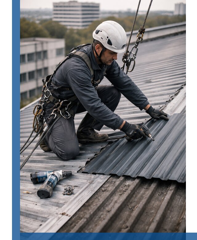 Ремонт профнастила на кровле в Карталах, работы под ключ