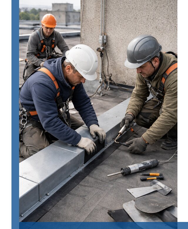 Ремонт кровельных примыканий в Карталах профессионально