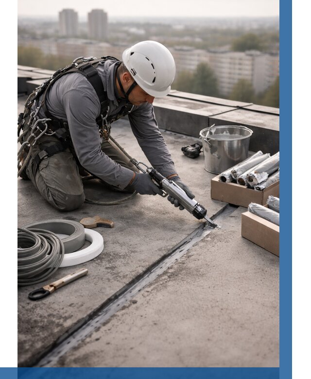 Герметизация швов кровли в Карталах от 469 р./м2 | ВЫСОТНИК-Крт