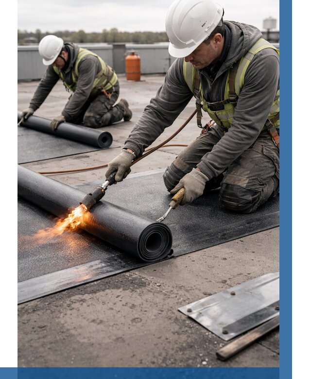 Монтаж наплавляемой кровли в Карталах от 887 р. — ВЫСОТНИК-Крт