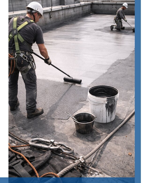 Гидроизоляция кровли жидкой резиной в Карталах от 522 р. | ВЫСОТНИК-Крт