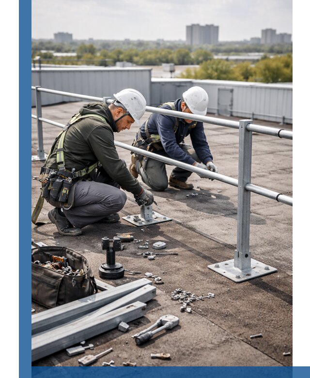 Монтаж кровельного ограждения в Карталах под ключ с гарантией