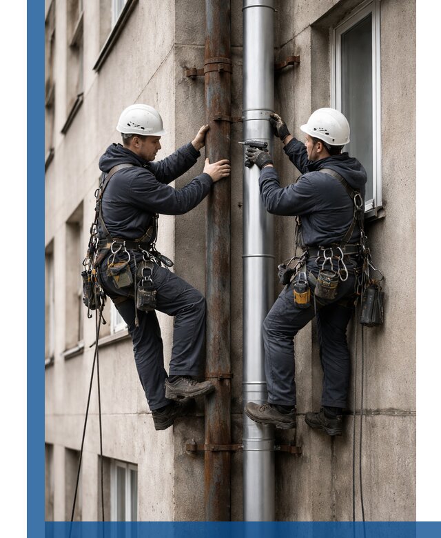 Замена водосточных труб в Карталах: монтаж и демонтаж под ключ