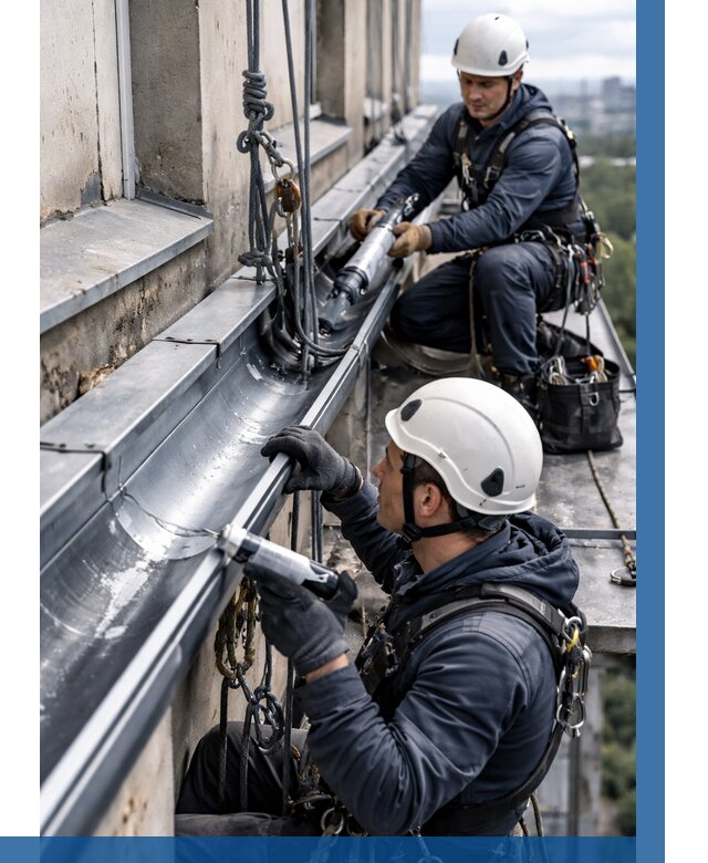 Ремонт водосточных желобов в Карталах от 6780 р. | ВЫСОТНИК-Крт