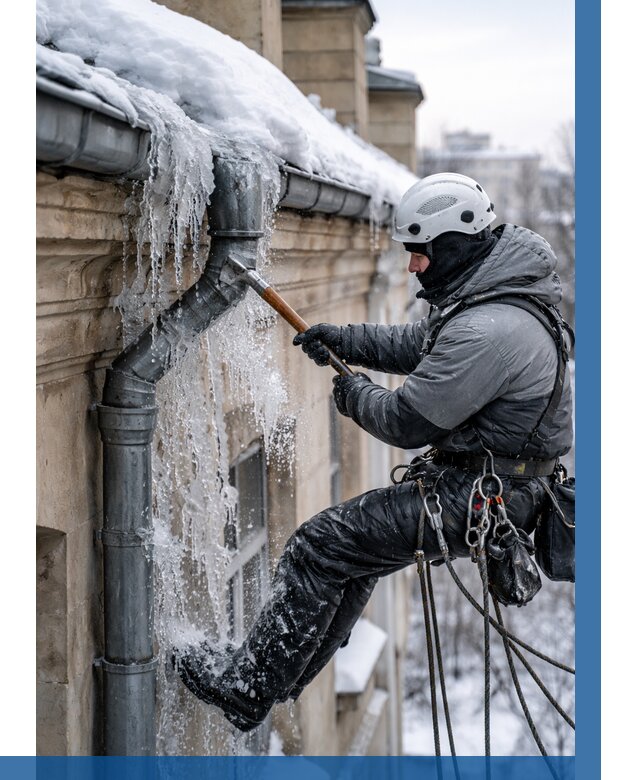 Очистка водостоков от льда в Карталах от 3651 р. | ВЫСОТНИК-Крт