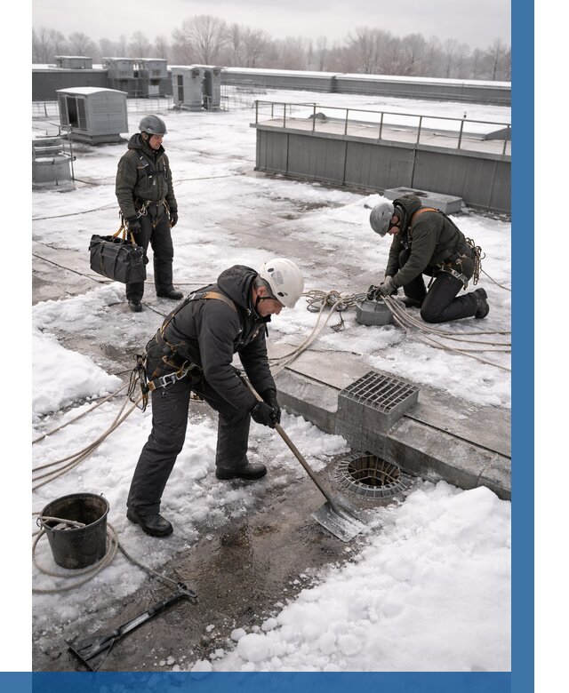 Абонентское обслуживание кровли зимой в Карталах от 8345 р. | ВЫСОТНИК-Крт