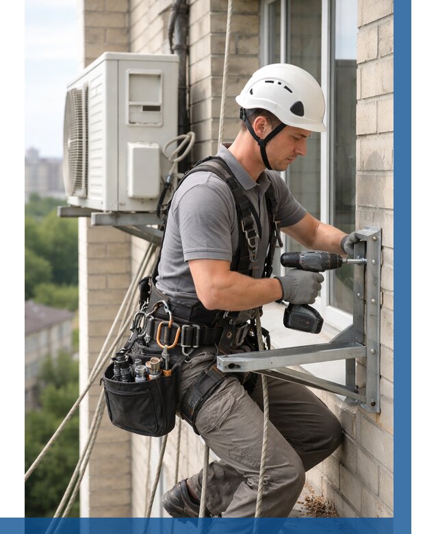 Установка кронштейнов кондиционера в Карталах от 3651 р. | ВЫСОТНИК-Крт