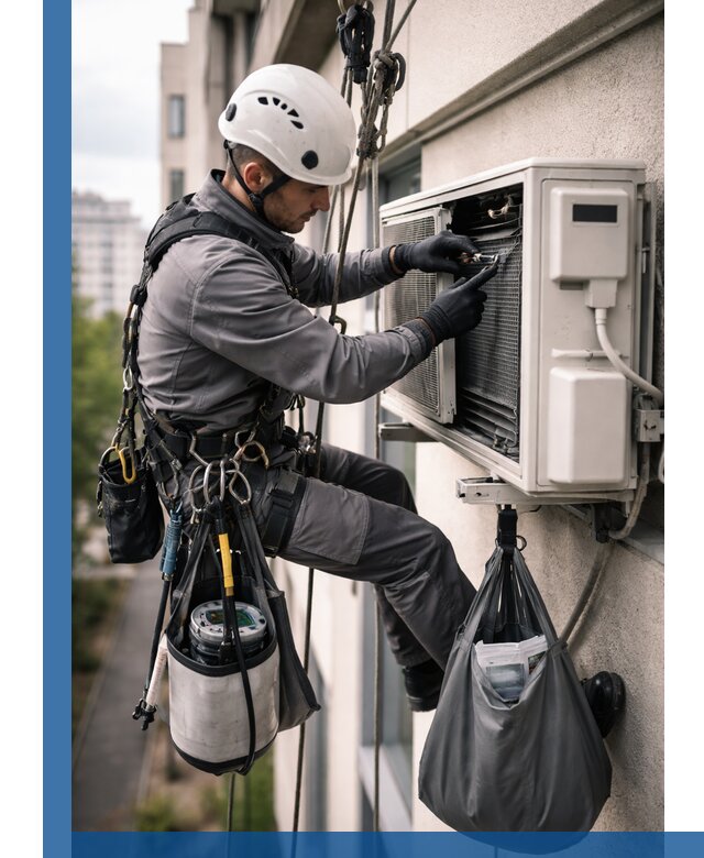 Обслуживание внешнего блока кондиционера в Карталах профессионально