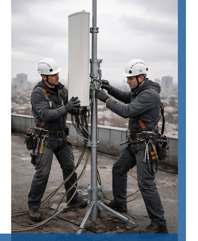 Монтаж антенн связи на крыше в Карталах от 8866 р. | ВЫСОТНИК-Крт