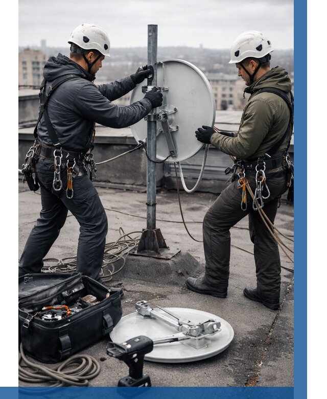 Демонтаж антенн на крыше в Карталах от 4694 р. | ВЫСОТНИК-Крт