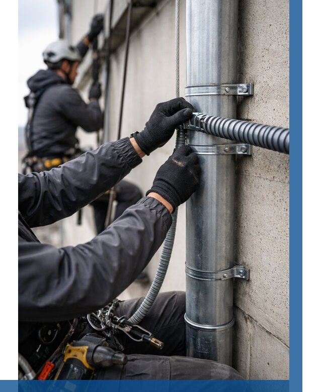 Монтаж гофры для кабеля в Карталах от 313 р. | ВЫСОТНИК-Крт