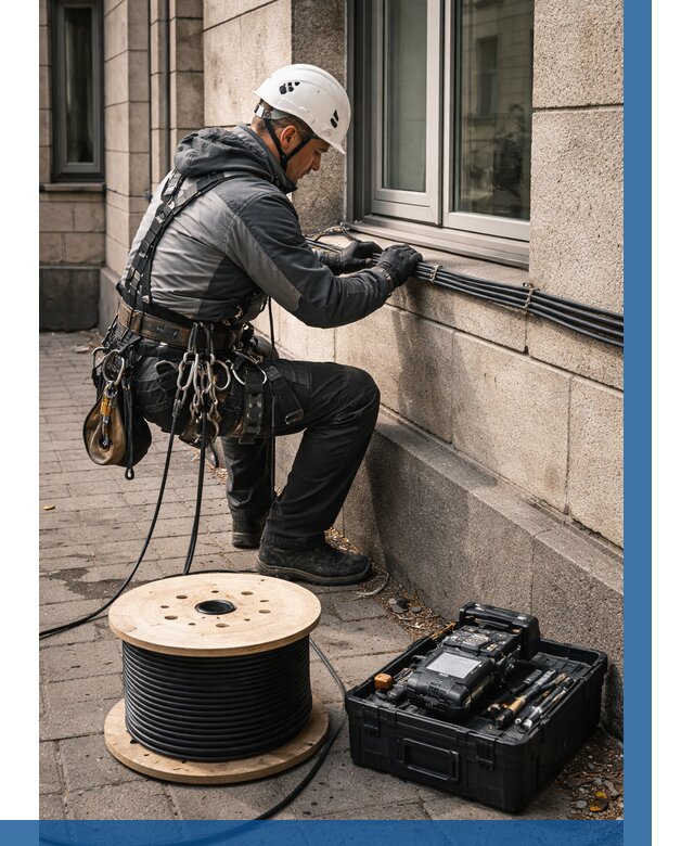 Прокладка оптоволоконного кабеля в Карталах от 834 р. | ВЫСОТНИК-Крт