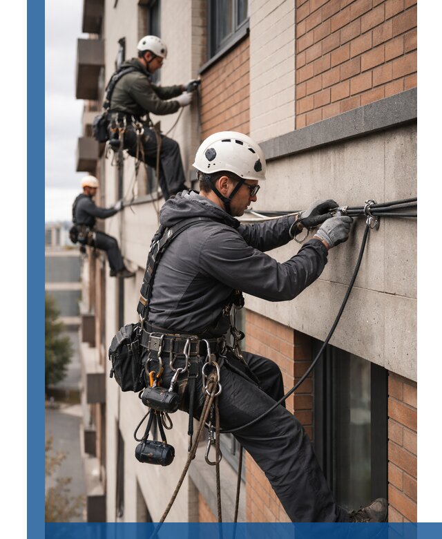 Крепление кабеля на фасаде монтаж и крепеж в Карталах