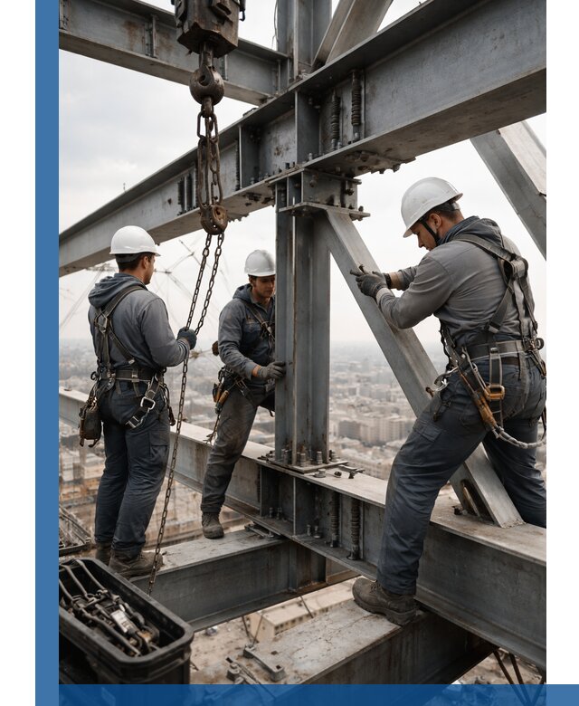 Профессиональный монтаж металлоконструкций на высоте в Карталах