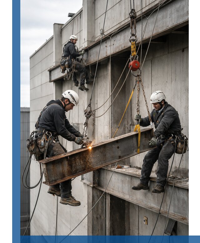 Демонтаж металлоконструкций на высоте в Карталах под ключ