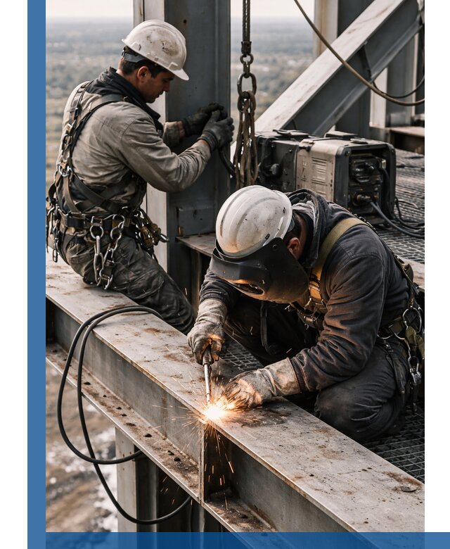 Высотные сварочные работы в Карталах для промышленных объектов