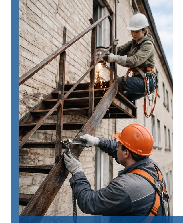 Ремонт и восстановление пожарных лестниц с выездом в Карталах