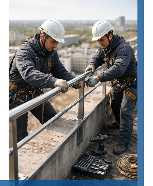 Монтаж перил на высоте в Карталах от 2608 р. | ВЫСОТНИК-Крт