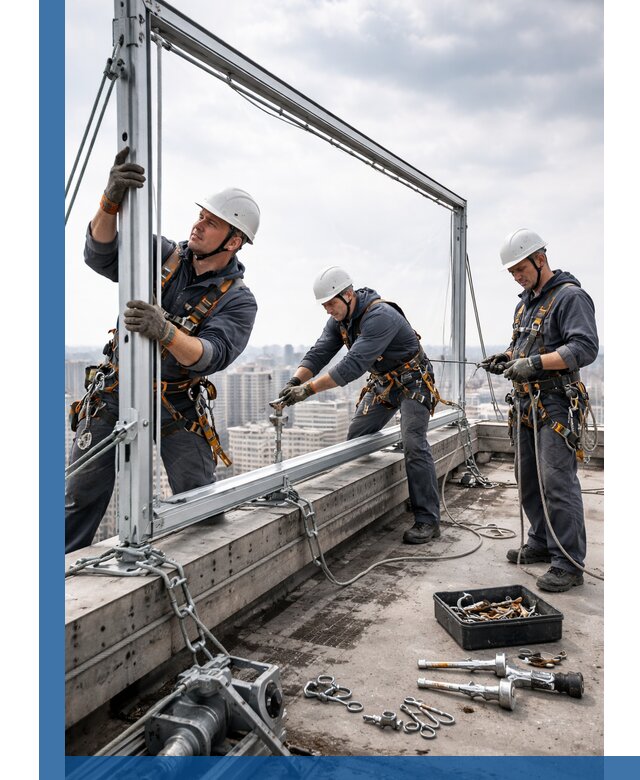 Монтаж крышных рекламных конструкций под ключ в Карталах