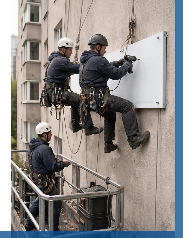 Монтаж табличек и указателей в Карталах от 3651 р. | ВЫСОТНИК-Крт