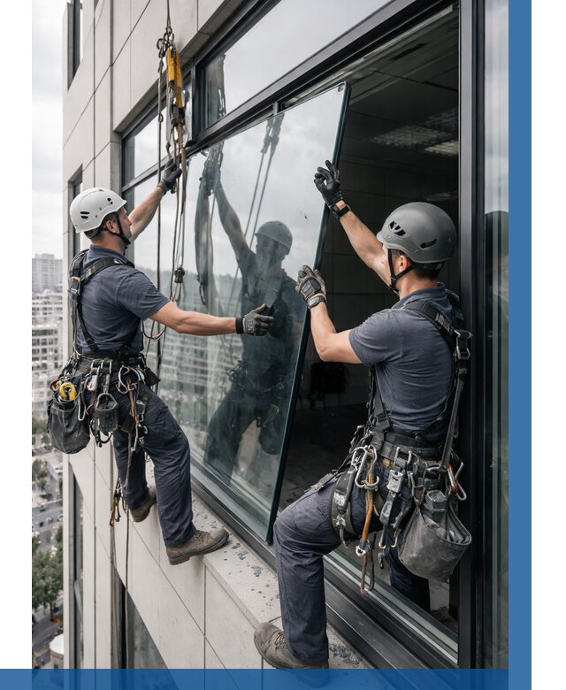 Замена стеклопакетов на высоте в Карталах от 5737 р. | ВЫСОТНИК-Крт