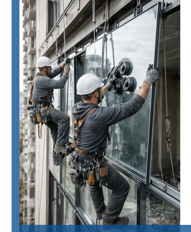 Витражное остекление фасадов и лоджий в Карталах под ключ