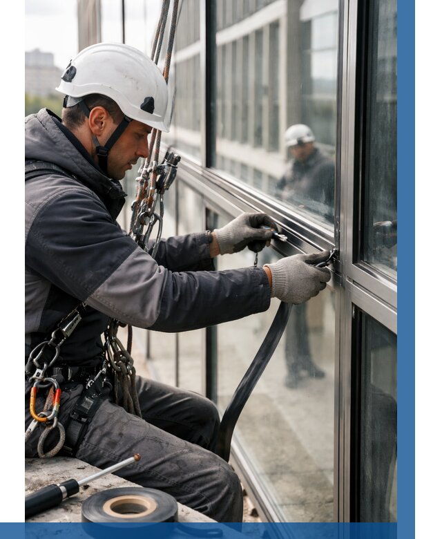 Ремонт витражных конструкций в Карталах от 3651 р. | ВЫСОТНИК-Крт