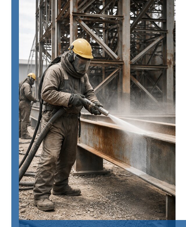 Пескоструйная очистка металлоконструкций в Карталах промышленная