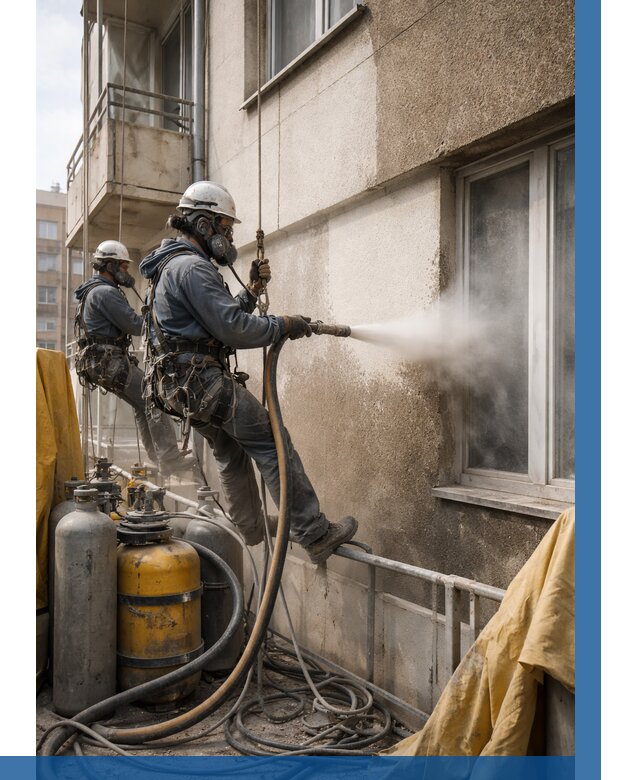 Пескоструйная очистка фасада в Карталах от 678 р. | ВЫСОТНИК-Крт