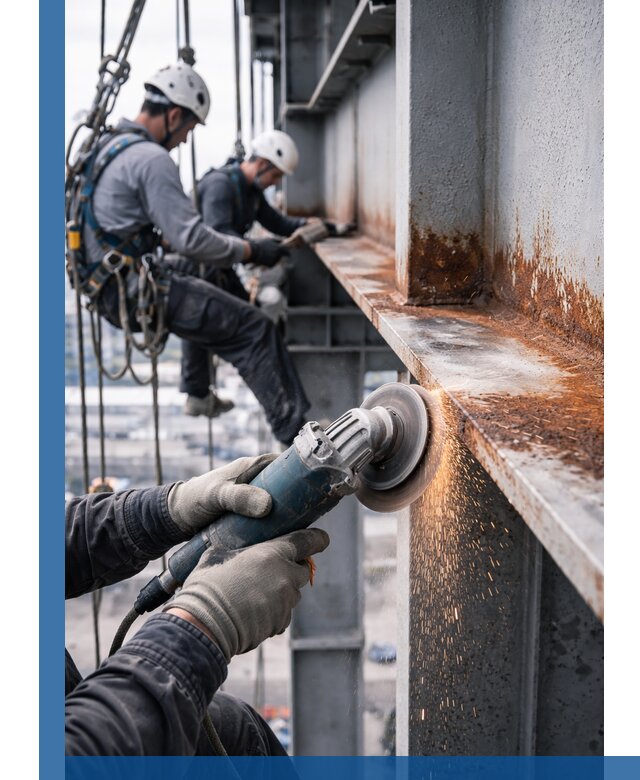 Зачистка металла от ржавчины и подготовка поверхностей в Карталах