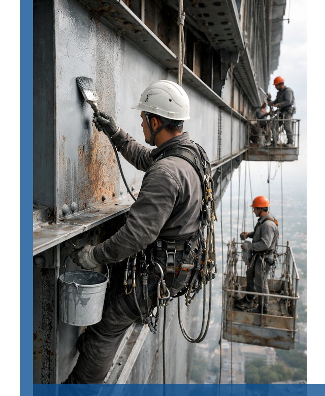 Покраска металлоконструкций на высоте в Карталах профессионально