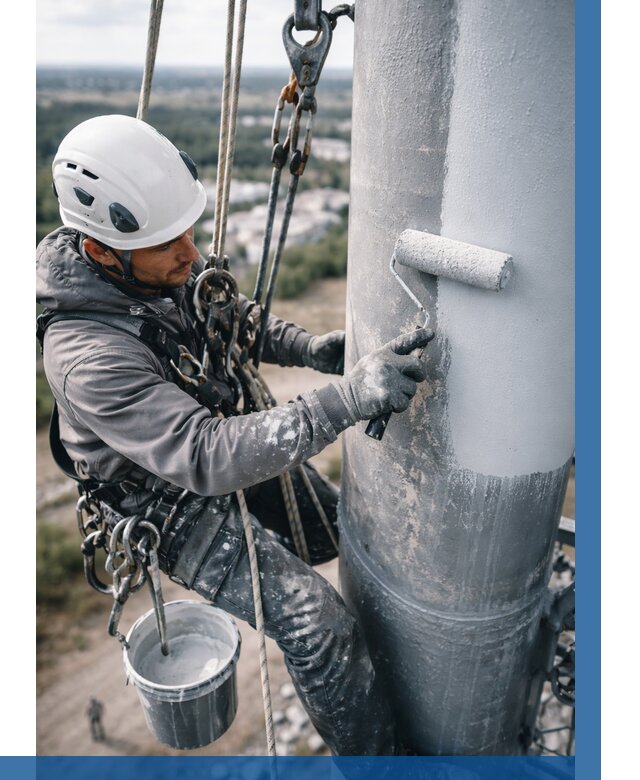 Покраска мачт связи под ключ в Карталах от 887 р. | ВЫСОТНИК-Крт