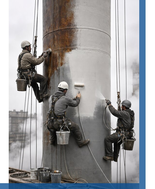 Покраска дымовых труб в Карталах от 8866 р. | ВЫСОТНИК-Крт